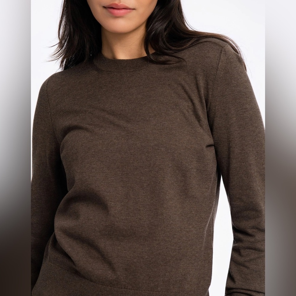 Quince Dark Brown Long Sleeve Tee
